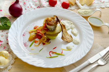 Mackerel with vegetables