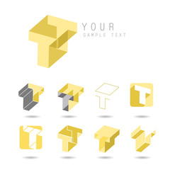 Obraz premium letter T icon