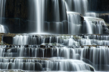 Silky waterfall water background