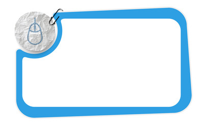 Frame and crumpled slip of paper and a mouse icon