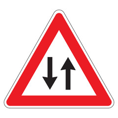 two way traffic sign