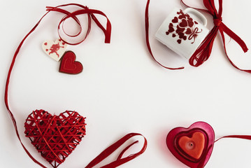 stylish objects of love for valentines day celebration for a cou