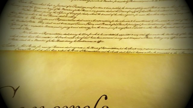 Constitution of United States Historical Document - We The People Bill of Rights