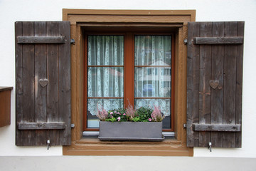 Window / Traditional window in the Swiss village