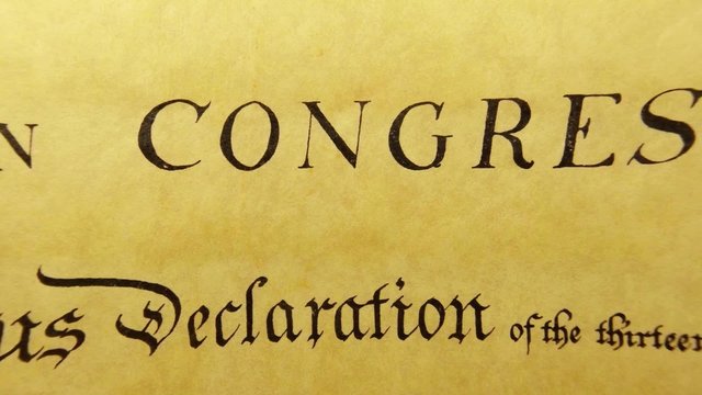 Constitution of United States Historical Document - We The People Bill of Rights