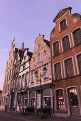 Fototapeta na wymiar Tenement houses in Mechelen in Belgium