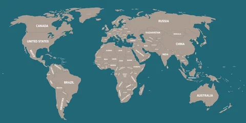 Politische Karte der Welt © pyty