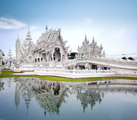Thailand landmark White Temple in Chiang Rai 