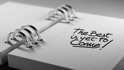 Closeup of a personal agenda setting an important date represent