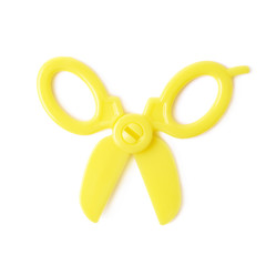 Plastic yellow scissors isolated
