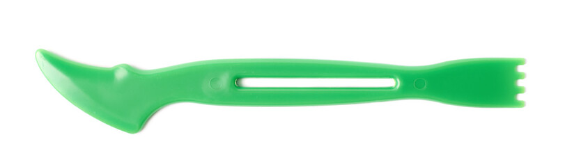 Plastic modeling clay chisel isolated