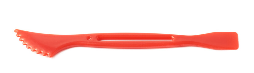 Plastic modeling clay chisel isolated