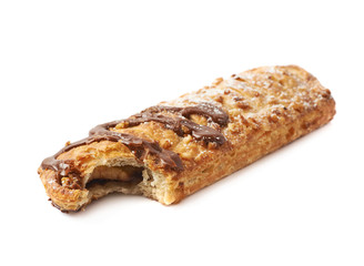 Chocolate covered banana strudel bun