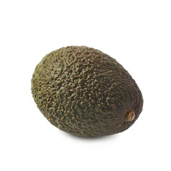 Single ripe avocado isolated