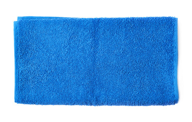 Single terry cloth towel isolated - obrazy, fototapety, plakaty
