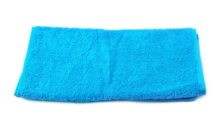 Single terry cloth towel isolated