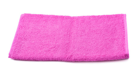 Single terry cloth towel isolated