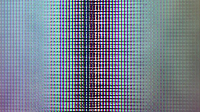 Pixels of the Liquid Crystal Monitor, Close-Up, for  Abstract Background