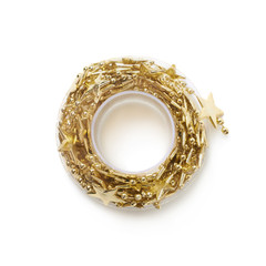 Star garland on a reel isolated