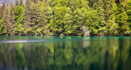 Fototapeta premium Tovel lake, Dolomites