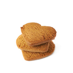 Stock of gingerbread cookies isolated