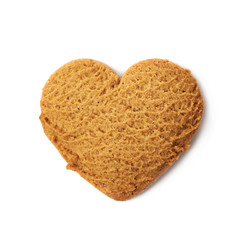 Heart shaped gingerbread isolated