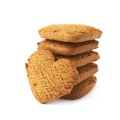 Stock of gingerbread cookies isolated