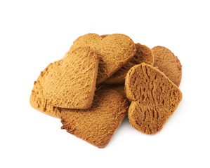 Pile of heart shaped gingerbread cookies