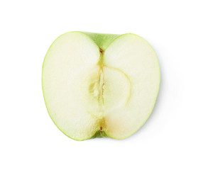 Sliced half of an apple isolated