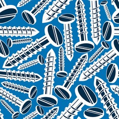 Seamless vector background with three-dimensional bolts, spare parts
