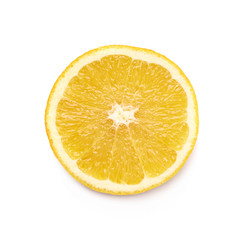 Round slice of an orange fruit