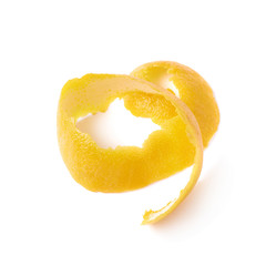 Obraz na płótnie Canvas Curl of orange peel isolated