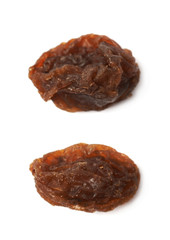 Single raisin isolated