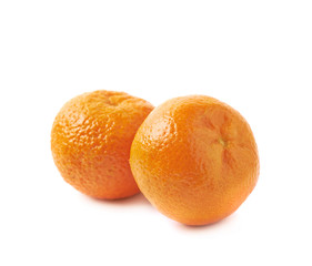 Two tangerines isolated