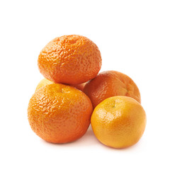 Pile of tangerines isolated