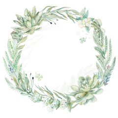 Wedding invitation wreath. - 99879728