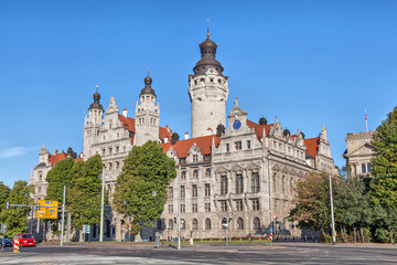 New town hall (Neues Rathaus) in Leipzig