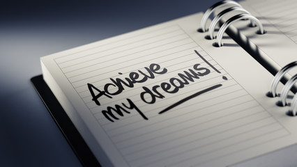 Obraz premium Closeup of a personal agenda setting an important date represent