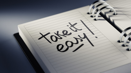 Closeup of a personal agenda setting an important date represent