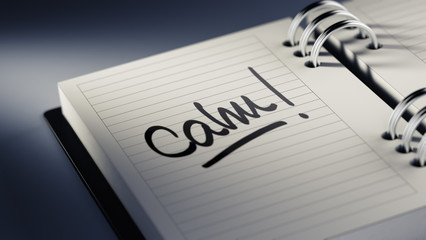 Closeup of a personal agenda setting an important date represent