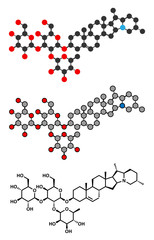 Solanine nightshade poison molecule. Present in potatoes.