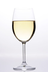 white wine in glass