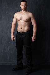 Fitness model - man with a naked torso