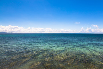 perfect sky and water of ocean