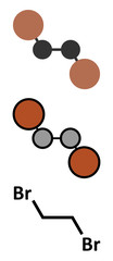 Ethylene dibromide (EDB, 1,2-dibromoethane) fumigant molecule.