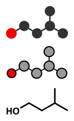 Isoamyl alcohol molecule.