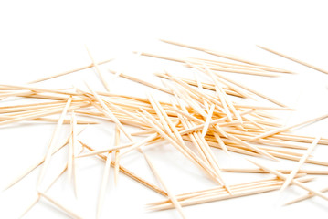 many wooden toothpicks