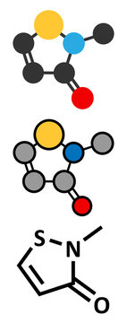 Methylisothiazolinone (MIT, MI) preservative molecule. 