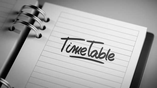 Closeup of a personal agenda setting an important date represent