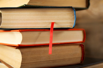 Pile of books, close-up